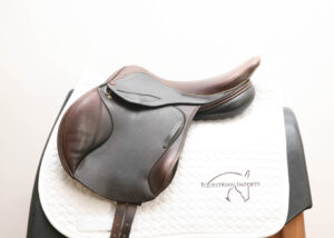 Albion Kontact Lite 16.5W Brown Jumping Saddle SN 112119 Inv 7013